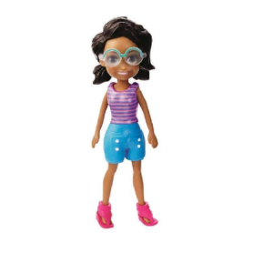 Polly Pocket baba - Shani kék sortban - GFP79 Mattel