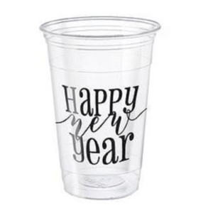 Átlátszó Műanyag Szilveszteri Pohár - 8 db-os, 473 ml