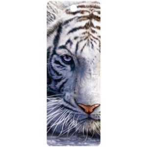 3D könyvjelző - Fehér tigris