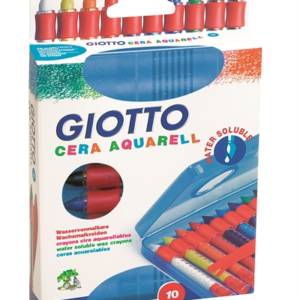 Zsírkréta 10 db-os Cera Aquarell műanyag fogóval Giotto
