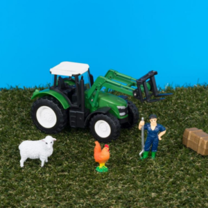 Traktor játékkészlet - zöld Teamsterz