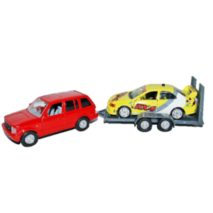 EVO rallyautó szállító -piros-sárga Teamsterz