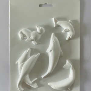 Öntőforma - Delfinek fókával II. 5 db-os