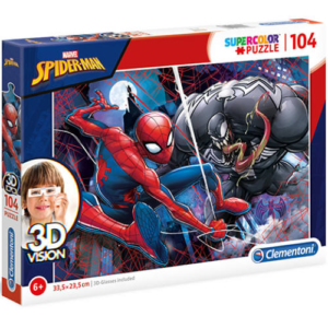 Clementoni Marvel Pókember 3D Vision puzzle 104db-os