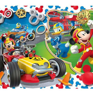 104 db-os SuperColor puzzle - Mickey és autóverseny