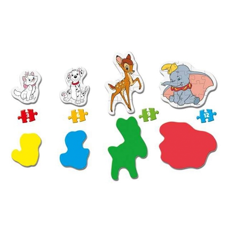 4 az 1-ben puzzle sziluett Disney Clementoni 20806