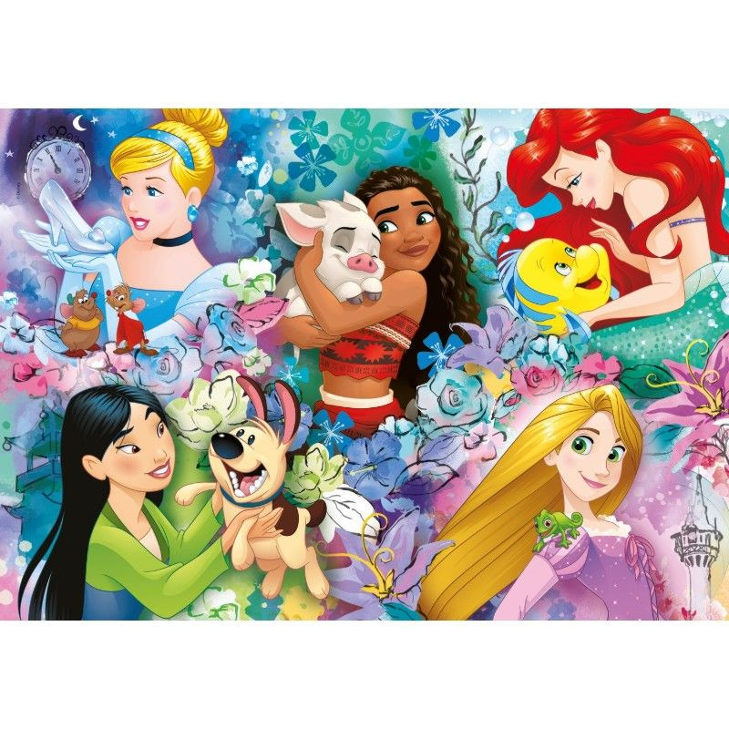60 db-os Super Color Disney Hercegnők puzzle Clementoni 26995