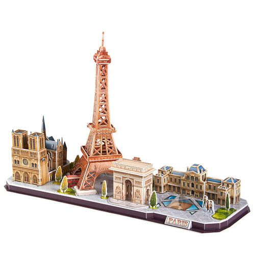 3D puzzle City Line Párizs LED-es CubicFun