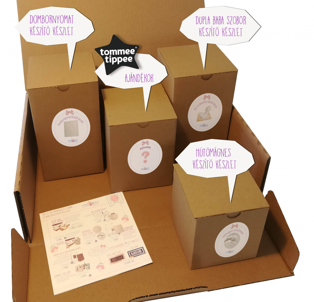 Lacy Box - hatalmas baba mama ajándék - lenyomat készítők és ajándékok - kézszobor, lábszobor