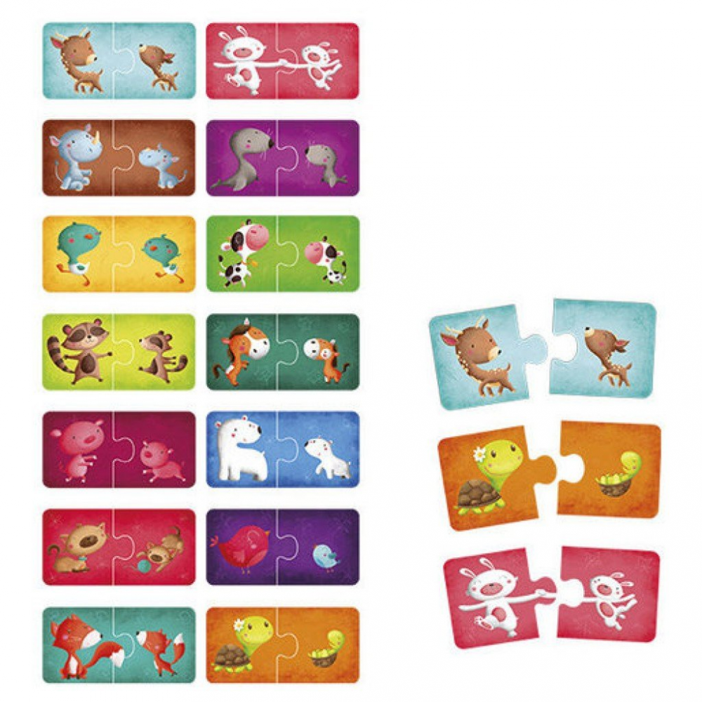 Eurekakids 483018 Montessori Puzzle - állatok eledele