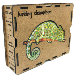 Rejtőzködő kaméleon fa puzzle - L méret